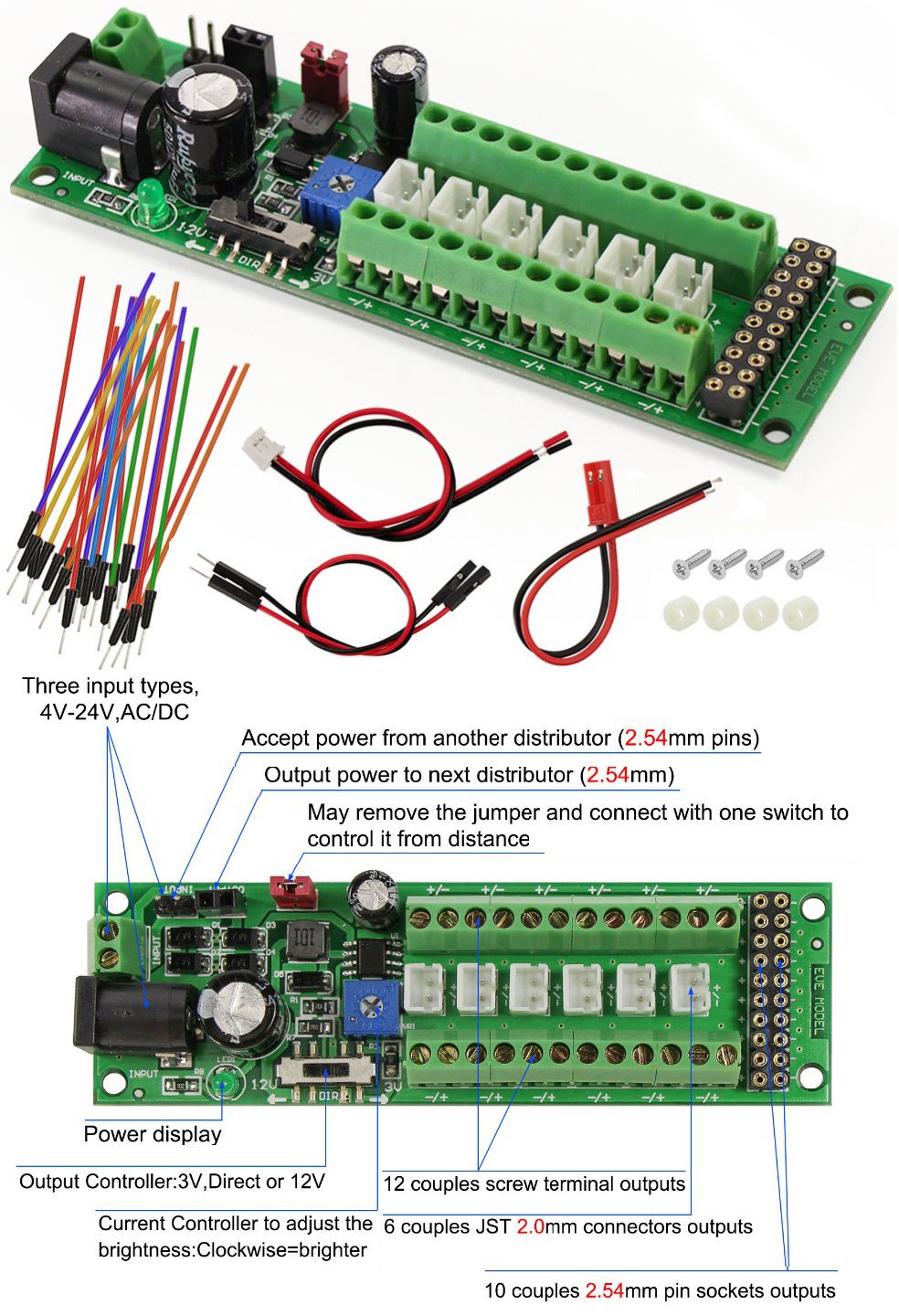 Placa terminales bornas 2x12-2 - Tipo 3